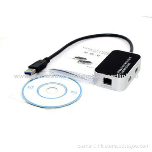 2-in-1 USB3.0 Hubs with 3-hub Port and 1 Ethernet Port, Speed of 5Gbps, 100/1,000Mbps